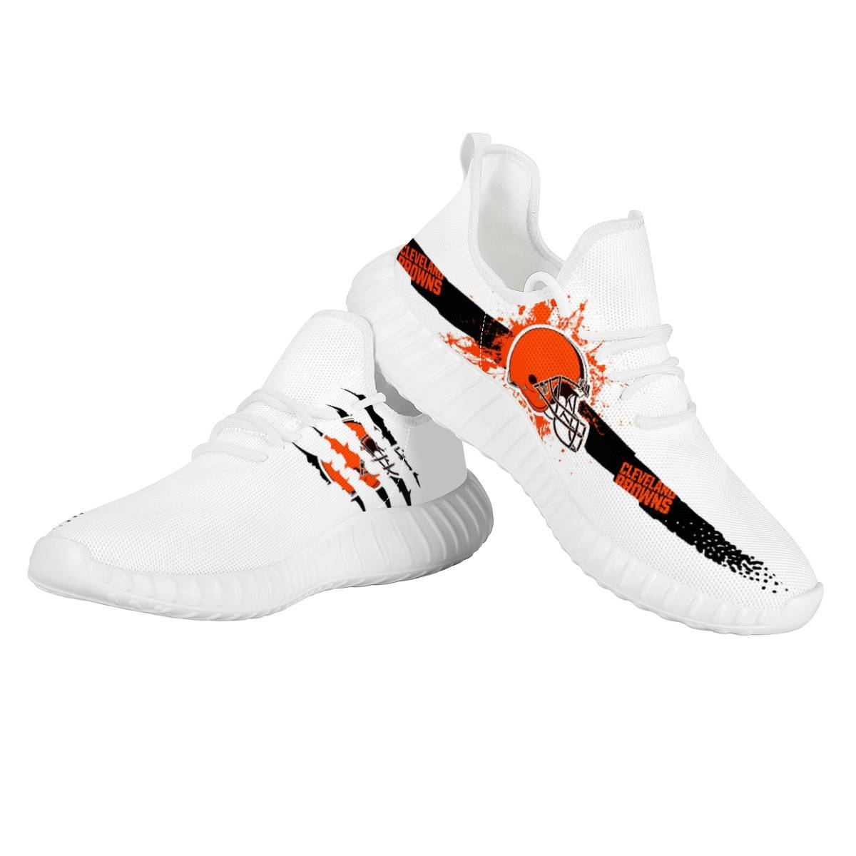 Men's Cleveland Browns Mesh Knit Sneakers/Shoes 005